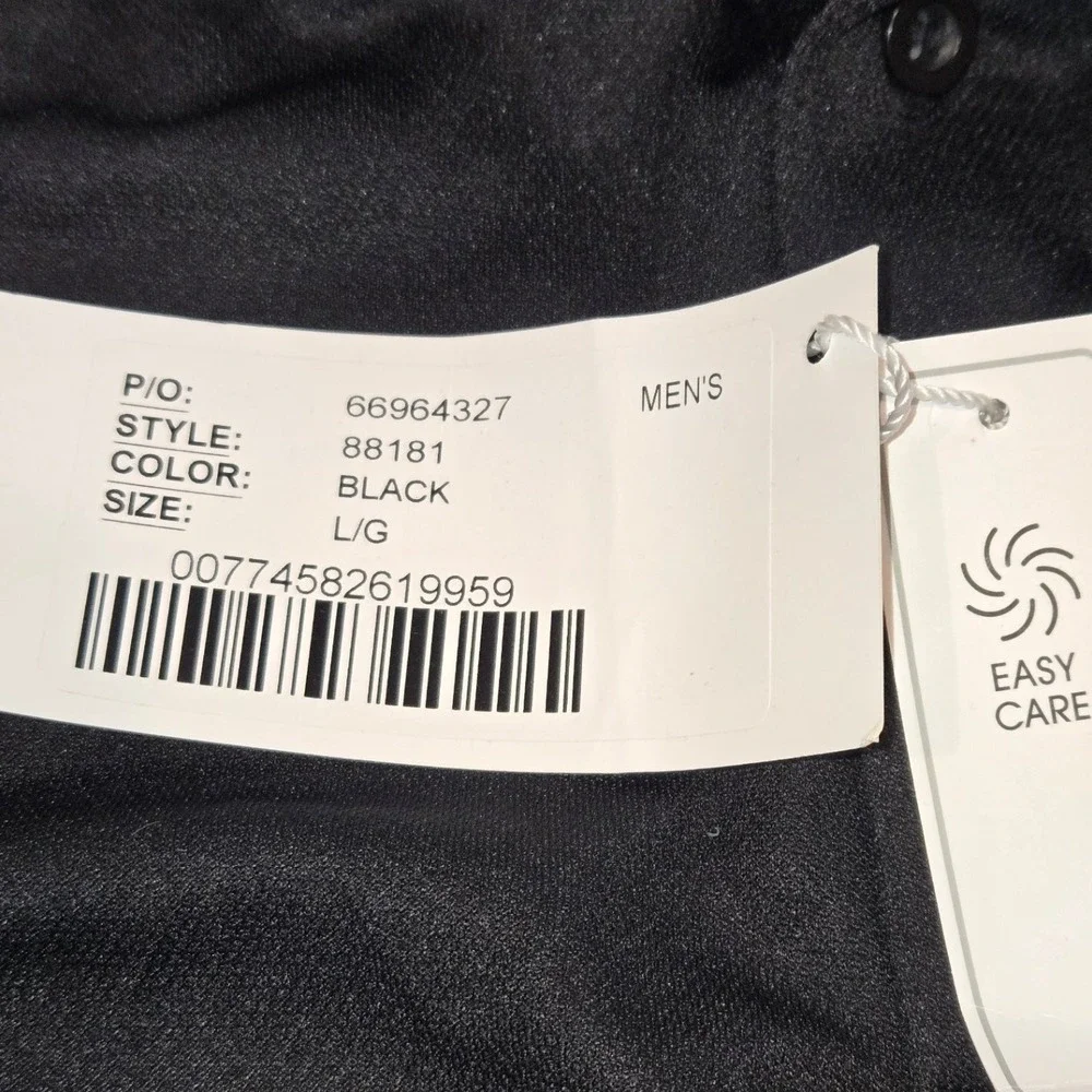 CORE365 Men's Black Long Sleeve Performance Polo Shirt L/G‎ - Picture 5 of 8